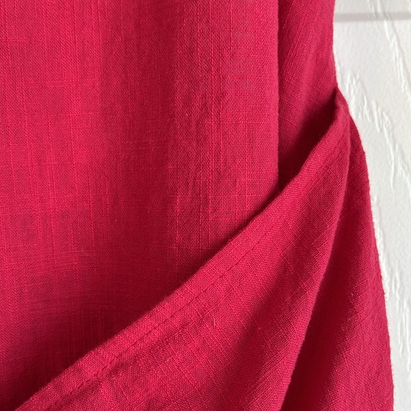 SHEIN 100% Cotton Red Wrap Backless Dress XL - Picture 8 of 14